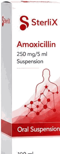 Amoxicillin 250mg/5ml oral suspension pack