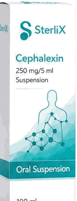 Cephalexin 250mg/5ml oral suspension pack